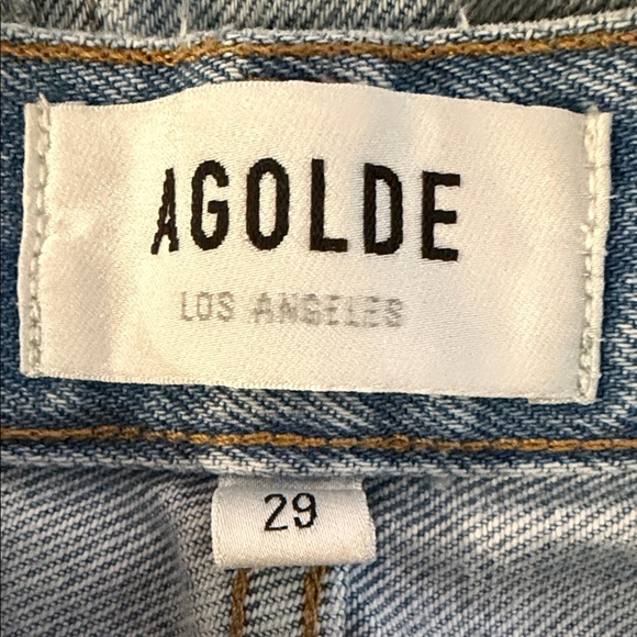 Agolde Light Blue Straight Jeans - Picture 2 of 6